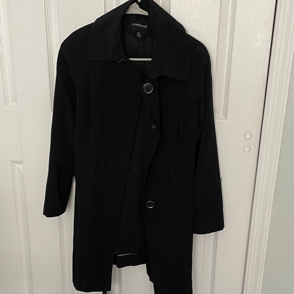 London Fog Classic Black Trench Coat